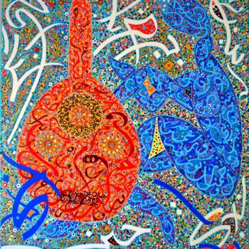 Pintura titulada "M comme Musique ou…" por Raouf Meftah, Obra de arte original, Acrílico