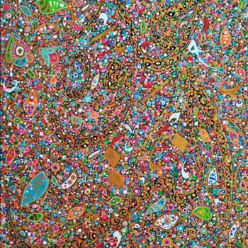 Картина под названием "ENTI HELLWA" - Raouf Meftah, Подлинное произведение искусства, Акрил Установлен на Деревянная рама дл…