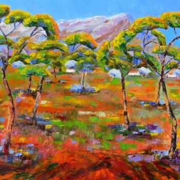 Painting titled "Grands pins aux env…" by Raoul Ribot, Original Artwork