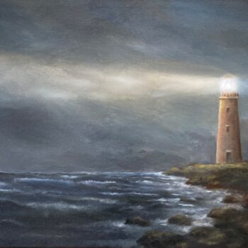 Painting titled "Babe's light" by Raoul Watson, Original Artwork, Oil