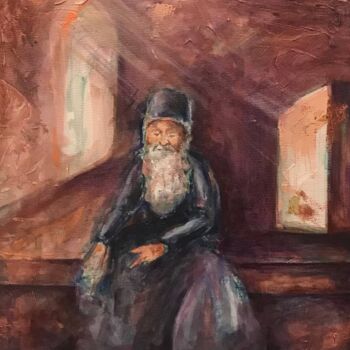Malarstwo zatytułowany „Old good monk” autorstwa Nebojsa -Nele Andjelkovic, Oryginalna praca, Akryl
