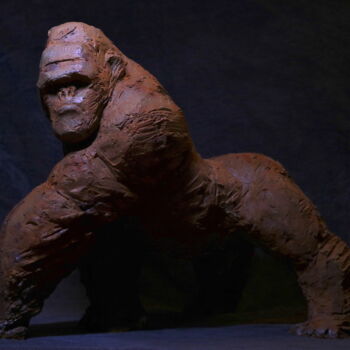 Скульптура под названием "Gorille" - Raphael Fourneau, Подлинное произведение искусства, Смола