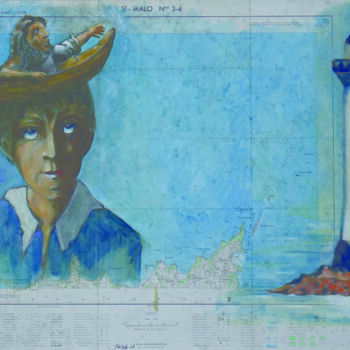 Картина под названием "Saint-Malo" - Raphael Mallon, Подлинное произведение искусства, Масло Установлен на Деревянная рама д…