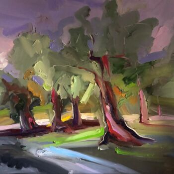 제목이 "cours de brouilla"인 미술작품 Raphaël Martinez로, 원작, 기름 나무 들것 프레임에 장착됨