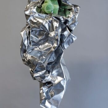Sculpture titled "Nom de l'oeuvre : h…" by Raphaël Minot, Original Artwork, Stainless Steel