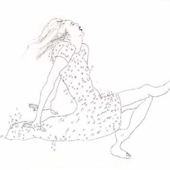 Drawing titled "original woman draw…" by Raphael Perez, Original Artwork, Ballpoint pen