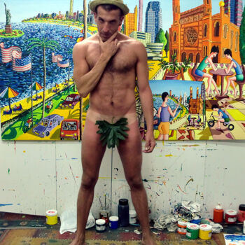 Fotografia zatytułowany „lgbt painter queer…” autorstwa Raphael Perez, Oryginalna praca, Akryl