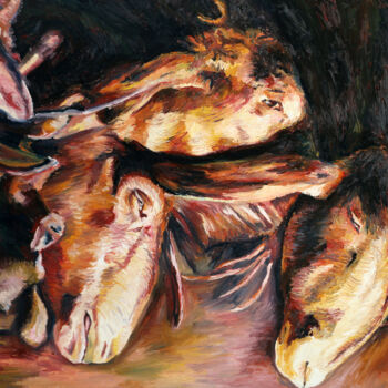 Painting titled "Slaughterhouse afte…" by Raphael Perez, Original Artwork, Oil