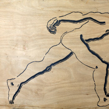 「walinkg man gay art…」というタイトルの絵画 Raphael Perezによって, オリジナルのアートワーク, アクリル