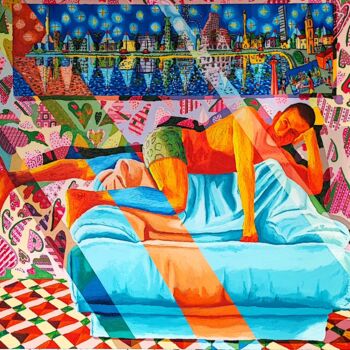 Peinture intitulée "gay art paintings l…" par Raphael Perez, Œuvre d'art originale, Acrylique