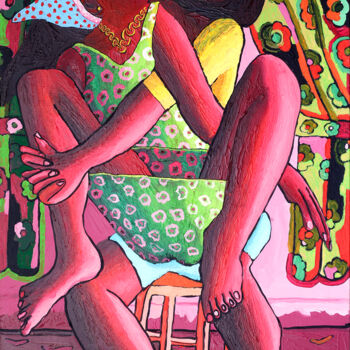 Painting titled "naive paintings con…" by Raphael Perez, Original Artwork, Acrylic