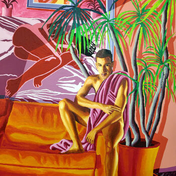 Malarstwo zatytułowany „couple man and woma…” autorstwa Raphael Perez, Oryginalna praca, Akryl