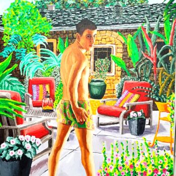 Pintura titulada "homoerotic gay art…" por Raphael Perez, Obra de arte original, Acrílico