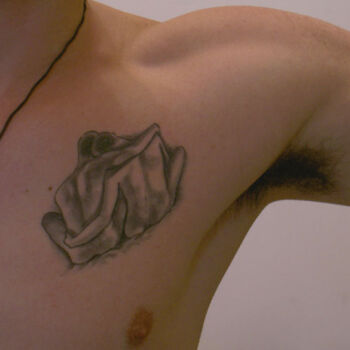 Fotografia intitulada "gay male tattoo hom…" por Raphael Perez, Obras de arte originais, Tinta