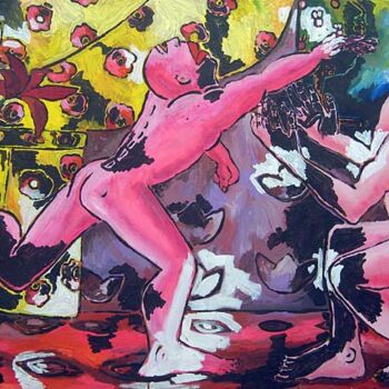Pintura intitulada "gay paintings eroti…" por Raphael Perez, Obras de arte originais, Acrílico