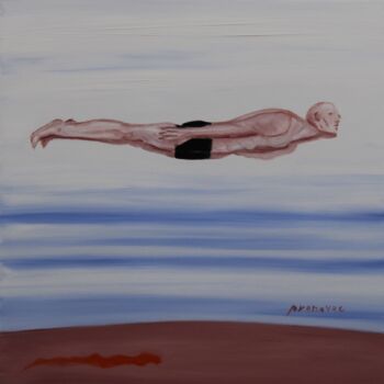 Pintura titulada "Trampoline, 8/13, A…" por Raphaël Prenovec, Obra de arte original, Oleo Montado en Bastidor de camilla de…