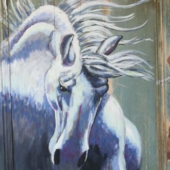 Peinture intitulée "cheval majestueux" par Raphael Richard, Œuvre d'art originale, Acrylique