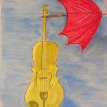 Drawing titled "le violon d'Ingre" by Florence, Original Artwork