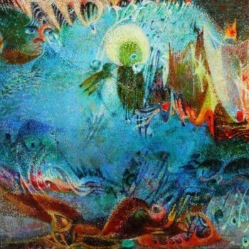 Peinture intitulée "Légende de la mer 2" par Raphy, Œuvre d'art originale, Huile