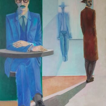 Pittura intitolato "Fernando Pessoa" da Raquel Cravo Branco, Opera d'arte originale, Acrilico