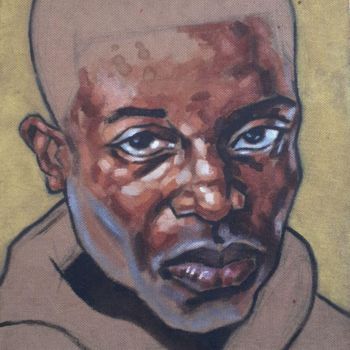 "young boy portrait" başlıklı Tablo Ras Habte tarafından, Orijinal sanat, Petrol