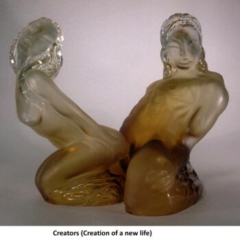 blown glass sculpture "Creation of a new life"