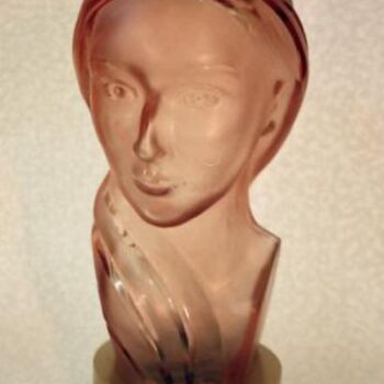 Sculpture titled "скульптурный портре…" by Rashid Bakirov, Original Artwork, Glass