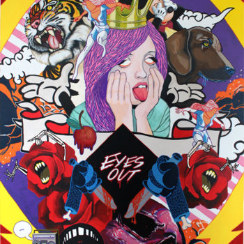 Pintura titulada "Eyes out" por Rauky, Obra de arte original, Acrílico