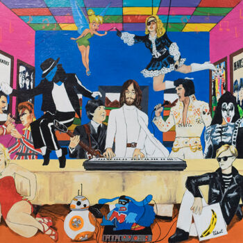 Malerei mit dem Titel "Last Supper" von Raul Blisniuk, Original-Kunstwerk, Acryl