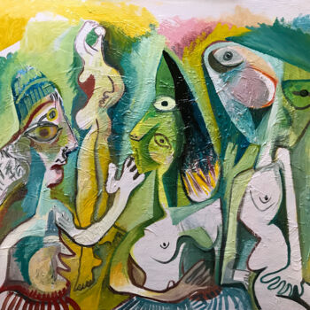Pintura intitulada "EL ENCUENTRO DE LAS…" por Raul Cañestro Caballero, Obras de arte originais, Óleo