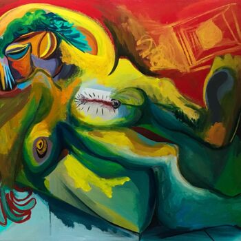 Pintura titulada "LA SIESTA" por Raul Cañestro Caballero, Obra de arte original, Oleo