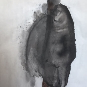 Painting titled "ABSORCIÓN" by Raul Cañestro Caballero, Original Artwork, Ink