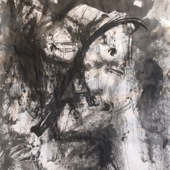 Painting titled "SUMI III" by Raul Cañestro Caballero, Original Artwork, Ink