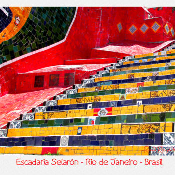 Fotografía titulada "escadaria-selaron-r…" por Raúl Regalbuto, Obra de arte original