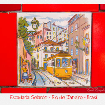 Fotografie mit dem Titel "escadaria-selaron-r…" von Raúl Regalbuto, Original-Kunstwerk
