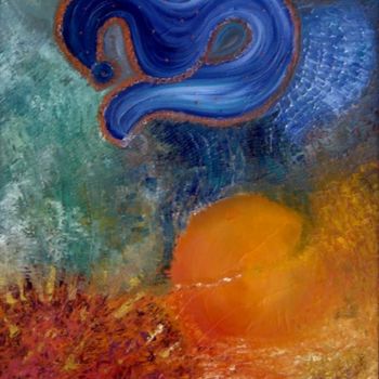 Painting titled "Cosmos" by Nadine Ravalard, Original Artwork