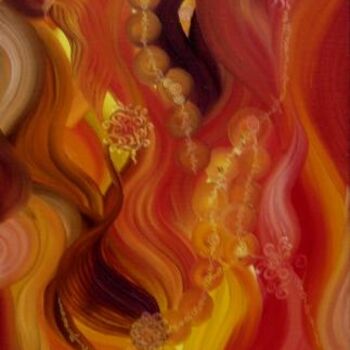 Malerei mit dem Titel "Eruption" von Nadine Ravalard, Original-Kunstwerk