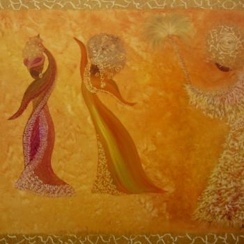 Malerei mit dem Titel "Danse sacrée" von Nadine Ravalard, Original-Kunstwerk