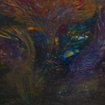 Peinture intitulée "La forêt enchantée" par Nadine Ravalard, Œuvre d'art originale