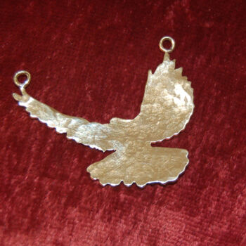 Design intitulée "Gold dove pendend" par Ravid Wolff, Œuvre d'art originale