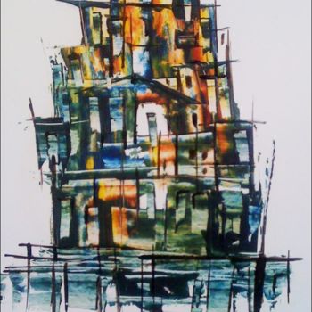 Painting titled "Urban Styling" by Ravindra Khotay, Original Artwork