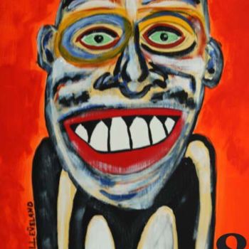Pintura titulada "The Mad Man" por Outsider Artist, Obra de arte original
