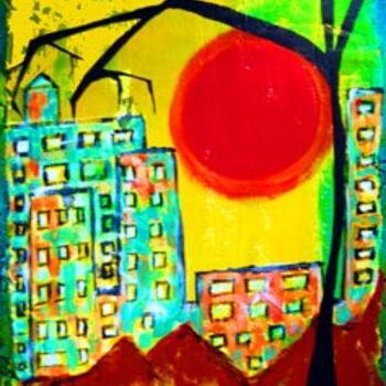 Painting titled "NYC Inwood" by Outsider Artist, Original Artwork