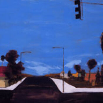 Painting titled "Strange Town" by Ray Richardson, Original Artwork