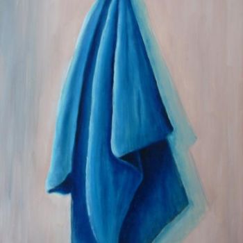 Peinture intitulée "Blue Towel" par Ray Garcia, Œuvre d'art originale