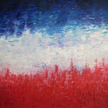 Painting titled "Red, White & Blue L…" by Ray Garcia, Original Artwork