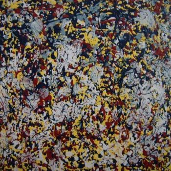 Pittura intitolato "Blue: Red, Yellow,…" da Ray Garcia, Opera d'arte originale