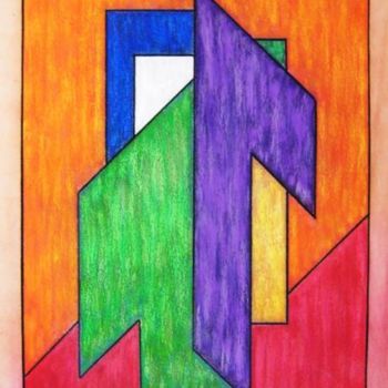 Drawing titled "geometric 6" by Ray Garcia, Original Artwork