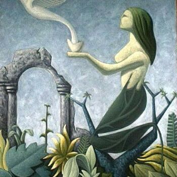 Painting titled "The New Garden" by Raymond Betancourt, Original Artwork