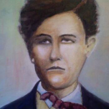 Painting titled "Arthur Rimbaud" by Raymond Cyran, Original Artwork